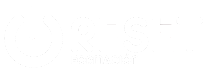 Logo blanco Reset Formacion